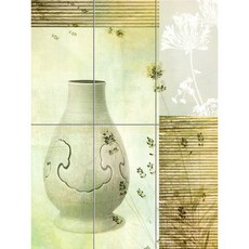 相片磁磚 白瓷的優雅 6入 Abstract-146, 混合色