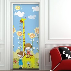 GGOOMIM 玄關門貼紙, 為我們的孩子量身高, 100 x 210 cm