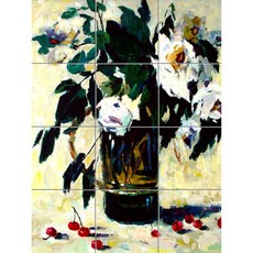 Abstract-345 러프한 느낌의 화병 그림 12개, 혼합색상