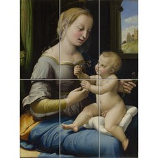 Religion-324聖母瑪利亞與拿著花的嬰兒 6個, 混合顏色