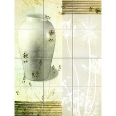Abstract-147 흰백자의 우아함과 깨끗함 12개, 혼합색상