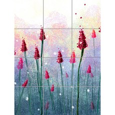 Abstract-014 붉은 꽃의 향연 12개, 혼합색상