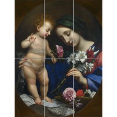 Religion-008 捧花的女人與小天使 6個, 混合顏色