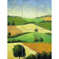 抽象-572 有田野的風景-II 6個, 混色