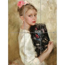 Western-135 手拿扇子的金髮少女 6個, 混色