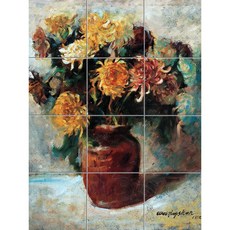 Static-031 풍성한 국화 한다발 12개, 혼합색상