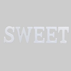 아리코 나무장식 SWEET, 화이트, 1개