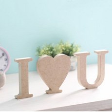 아리코 나무장식 ILOVEU, 우드, 1개