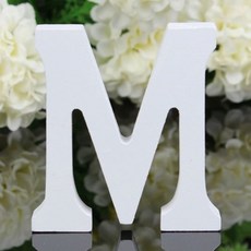 아리코 나무장식 M3입, 화이트, 1개