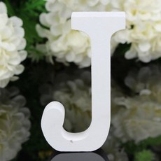 아리코 나무장식 J3입, 화이트, 1개