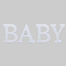 아리코 나무장식 BABY, 화이트, 1개