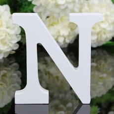 아리코 나무장식 N3입, 화이트, 1개