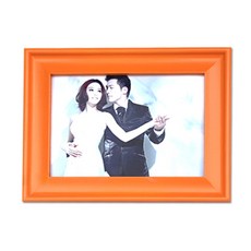 클래식 컬러우드 사진액자 거치형, 오렌지, 1개