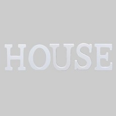 아리코 나무장식 HOUSE, 화이트, 1개