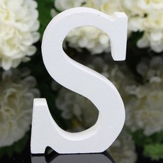 아리코 나무장식 S3입, 화이트, 1개