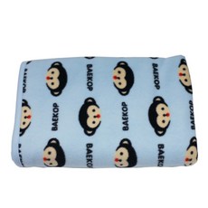 Baekop KIDS 超細纖維猴子睡毯, 藍色