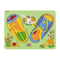 우토 신발 실꿰기퍼즐, 혼합 색상, 1개