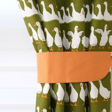 decotonik 鴨子圖案窗簾 綠色, 300 x 150 厘米