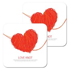 렉스데코 사랑매듭 화이트 컵받침