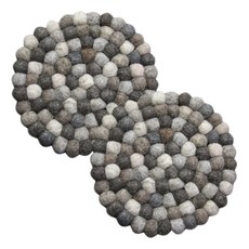 羊毛氈質感隔熱墊, 棕色