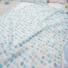 MilkyWay 圖案印花竹纖維紗質薄被, 點（藍色）