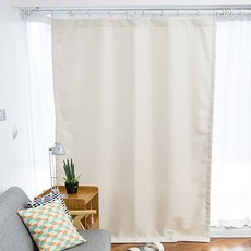 APOA ROOM 素色鬆餅格遮光窗簾 插針式, 珍珠白