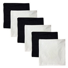 메종텍스타일 린넨 냅킨 블랙앤화이트, 냅킨 6p, 1개, 1개