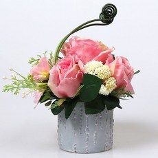 Provence Korea甜玫瑰花盆, 奶油粉色