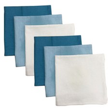 Maison Textile 亞麻餐巾 土耳其藍, 餐巾紙 6p
