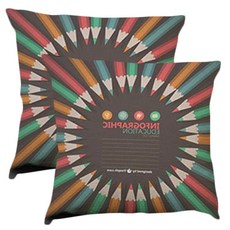 이코디 색연필 아트 쿠션커버 2p