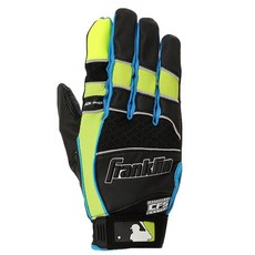 프랭클린 쇼크 프로 배팅장갑 양수, 검정+형광, 1개