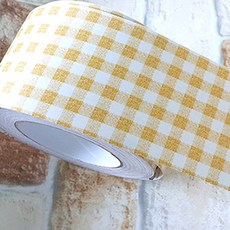 월드디자인 시트지, 체크옐로우, 8 x 1500 cm