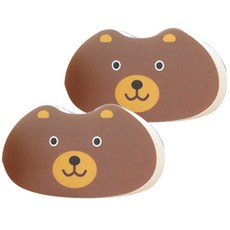 노리터 보드용 자석지우개, 곰, 2개