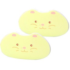 노리터 고양이 보드용 자석지우개, 레몬옐로우, 2개
