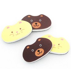 노리터 보드용 자석 지우개 4p, 레몬옐로우, 브라운, 1개