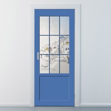 浪漫倉庫 玄關門壁貼, 窗外的聖托里尼