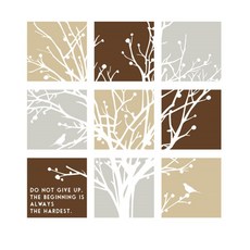 디자인엠 그래픽 스티커 모노트리 컬러3, 혼합 색상