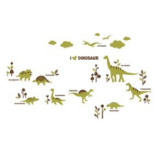 디자인엠 그래픽 스티커 공룡친구들, 올리브초코