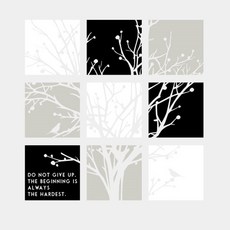 designm 圖案貼紙 Monotree Color2, 混合顏色