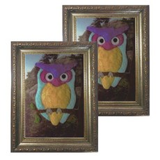 우리아트 펠트공예 FC6800 부엉이+액자, 2개