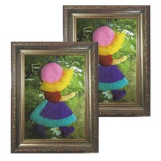 우리아트 펠트공예 FC2400 산책소녀+액자, 2개