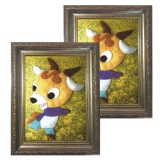 우리아트 펠트공예 FC6700 송아지+액자, 2개