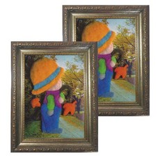 Wooriart Felt Craft 秋季小男孩圖案畫+相框 FC0400, 2個
