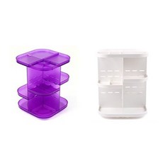 Moamoa DIY旋轉式化妝品收納盒, 隨機發貨, 1個