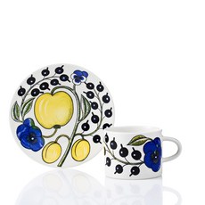 Paratici 藍色 280ml 杯子/16.5cm 碟子套組, 寄生藍