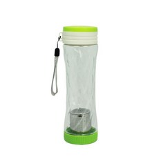 리빙라인 꽈배기티보틀, 투명 + 연두, 550ml, 1개