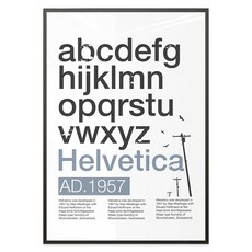 상상후 알루미늄액자 헬베티카, 블랙 (화이트)