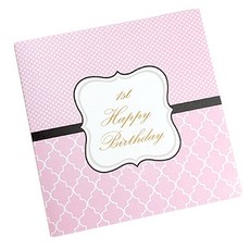 Hello Morris 粉紅色週歲卡片 10入, 混合顏色