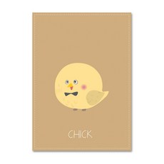 모노마니 패브릭포스터 -Animal- Chick, 혼합색상
