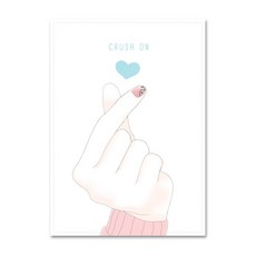 모노마니 패브릭포스터 CRUSH ON -GIRL, 혼합색상